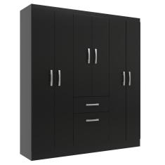 Guarda Roupas New Marbela 07 Portas E 01 Gaveta - Black Black