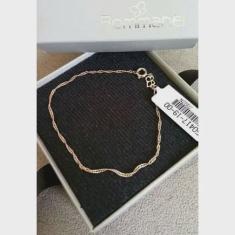 Pulseira Rommanel Banhado A Ouro 18k Fio Singapura 18 Cm 550417