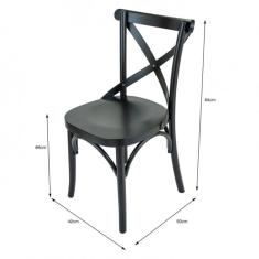 Conjunto 2 Cadeiras X Texas Gamma Móveis Preto