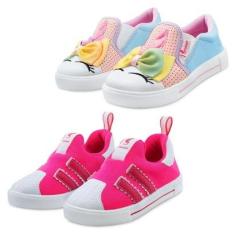 Kit 2 Pares de Tênis Infantil Menina Calce Fácil Unicórnio/Pink Gatatuya-Feminino