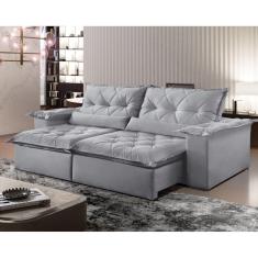 Sofá Retrátil e Reclinável 3 Lugares 250cm Ouro Preto Montano Estofados