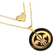 Colar Duplo Cordão Amo Minha Profissão Letras Folheado - Milena Folhea