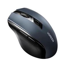 Mouse Sem Fio Ergonômico 2.4G, 4000dpi, Design Silencioso, Ideal para Escritório e Home Office, 6 Botões, Ajuste de DPI, Compatível com PC, Laptop, Mac - No Brasil