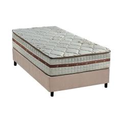  Cama Box Solteiro: Colchão Molas MasterPocket Ensacadas Anjos Classic + Base CRC Suede Clean(88x188)