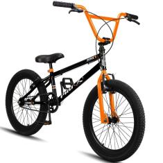 Bicicleta BMX Infantil aro 20 Pro-X Série 1 Preto Laranja-Unissex