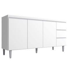 Balcão Para Pia Andréia 160 Cm 3 Portas Branco Ajl