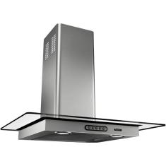 Coifa Terim Parede Vidro Reto Inox Duto Slim 80 Cm