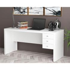 Mesa Computador Me4113 C/ 3 Gavetas Branco - Tecno Mobili