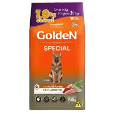 Ração Golden Special Cães Adultos Frango e Carne Leve 15kg Pague 14kg