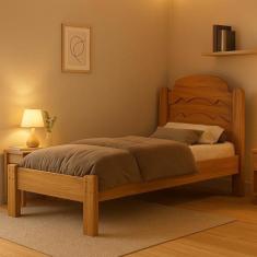 cama de solteiro iris para quarto reforçada mdf varias cores moderna -