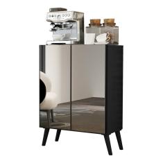 Aparador Cantinho Do Café e 2 Portas Multimóveis Preto