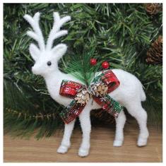 Kit 2 Bonecos Decorativos Rena Enfeite De Natal 22cm