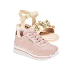 Tenis Infantil Menina e Papete de Infantil - KIT 2 PARES Tam 24 ao 34-Feminino