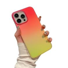 Capa para iphone 13pro max luxo gradiente aurora laser à prova de choque arco-íris fosco capa pára-choques, og, yl, para iphone 13pro max