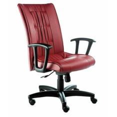 Poltrona Presidente Base Giratória Linha Vicenza Vermelho - Design Off