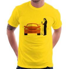 Camiseta Pintor Automotivo - Foca na Moda, Amarelo, P