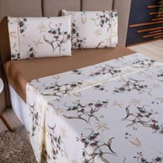 Jogo de Cama Refúgio Casal Percal 180 Fios Algodão Luxo 4 Peças - Suca