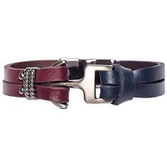 Pulseira Armazem Rr Bijoux Couro Masculina Azul E Vinho