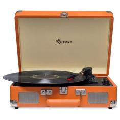 Vitrola HI FI Raveo Sonetto Chrome, Vinyl, Bluetooth, USB, Aux, Carame