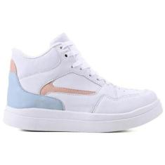 Botinha de Academia Fitness Tênis Feminino Fit Esportivo Cano Alto Caminhada Treino-Feminino