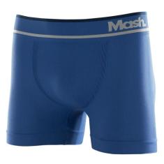 Cueca Boxer Mash Masculina Sem Costura Microfibra, M, Azul royal