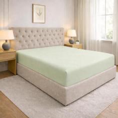 Lençol de cama Queen Avulso 400 Fios 40cm Altura 100 algodao com elast