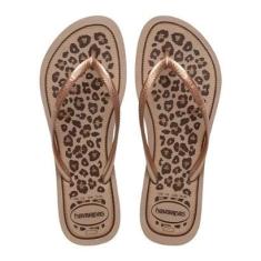 Chinelo Havaianas Slim Animals Feminino - Marrom - 33/34-Feminino
