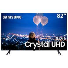 Smart TV LED 82" UHD 4K Samsung 82TU8000 Crystal UHD, Borda Infinita, Alexa Built In, Visual Livre de Cabos, Modo Ambiente Foto, Controle Único - 2020