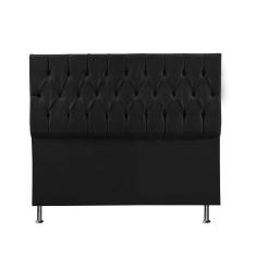 Cabeceira Casal 1,95m Madrid Suede Preto Dal Poz Estofados