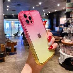 Capa de telefone à prova de choque transparente gradiente para iphone 11 13 12 pro max xs max xr x 8 7 plus 13 12 pro 11 capa traseira transparente para iphone 12 mini