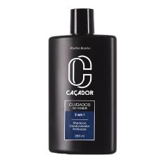 Shampoo 3 em 1 Limpa, Condiciona e Anti Caspa Caçador Abelha Rainha 250ml 