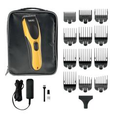 Máquina de Cortar Cabelo Wahl Hair Cut Beard DIY com 10 Pentes de Corte Bivolt