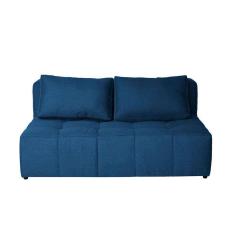 sofá 2 lugares modular soho linho azul marinho