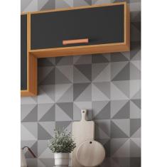 Armário para Cozinha Aéreo Porta Basculante 80cm Nápoles Cinamomo/Grafite Intenso