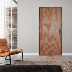 Kit Porta de Madeira 210x70cm Batente 11cm Fechadura Bola Rodam Mescla