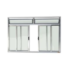 Janela Plus 4 Folhas com Bandeira Vidro Liso 100cm x 120cm Brimak Brilhante