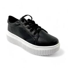 Tênis Feminino Casual Com Cadarço  Classico com Solado Plataforma Trat