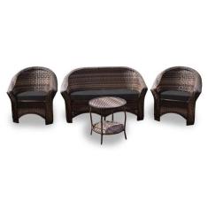 Conjunto de Sofá Fibra Sintética Bali - 1 Sofá 2L + 2 Poltronas + 1 Me