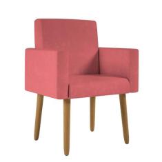 Cadeira Poltrona Para Escritório - Balaqui Decor, Rosa