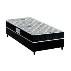 Cama Box Solteiro: Colchão Ortopédico Probel D45/EP Anatômico Firmepedic ProDormir Advanced Tech2000 + Base crc Suede Black(88x188)