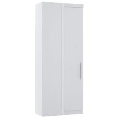 Guarda Roupa De Canto Reto Modulado 90cm 1 Porta Alpes Luciane Móveis Branco Pf Com Branco Pf