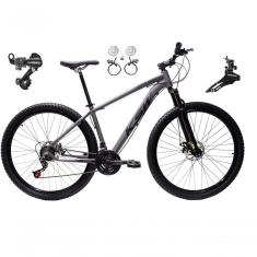 Bicicleta Aro 29 Ksw Xlt 24v K7 Câmbios Shimano Freio Hidráulico Garfo Trava - Grafite Tam.21