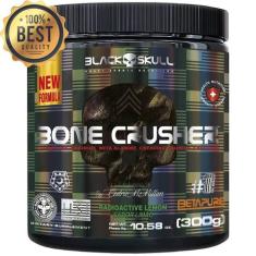 Pré Treino Bone Crusher Black Skull 300g Pre Workout Caveira Preta, Ra