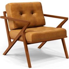 Poltrona Decorativa Sala De Estar Com Cintas De Corano Laís B04 Sintét