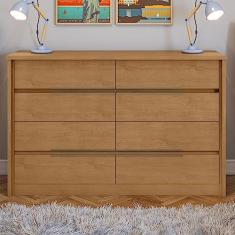 Cômoda 8 Gavetas Urban Espresso Móveis Amêndoa Clean