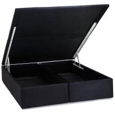 Base Baú Sintético Super King 193x203x39cm Ortobom Preto