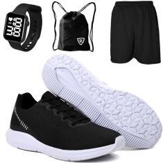 Tenis Esportivo 2000 Masculino Feminino Corrida Academia  Leve Novo + Relogio Short Mochila-Unissex