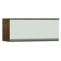 Armário Aéreo Geladeira De Cozinha e Lavanderia 1 Porta 0,70m Módulo Suspenso Areia/Madeirado Diana 