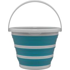 Balde Dobrável Retrátil 10 Litros Flashlimp, Balde dobrável retrátil 1