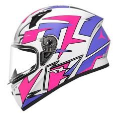 Capacete Ebf Xtroy FF526 Crush Branco e Rosa